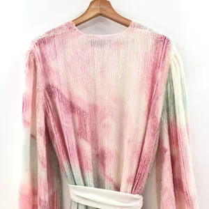 Retrofete‎ Gabrielle Robe Dress in Marble Pink Small thumbnail 10
