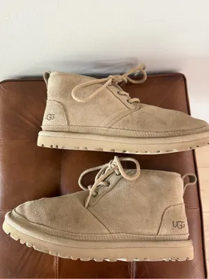 UGG Womens Neumel Sand Beige Taupe Chukka Boots Size 8 Lace Up Fur lined 1094269 thumbnail 5