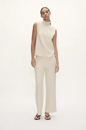 ZARA NWT  soft turtleneck ecru top. Size Large thumbnail 8