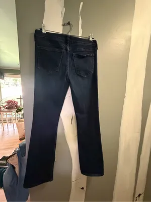Banana Republic Classic Dark Blue Women’s Slim Bootcut Midrise Jeans thumbnail 4