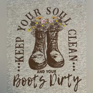 Soul Clean Boots Dirty Bella Canvas Tee • Size Medium thumbnail 3