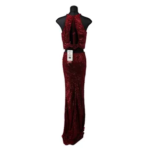 Sherri Hill 52063 Red Two Piece Sequin Prom Gown NWT‎ Size 6 $598 thumbnail 8