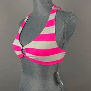 Juicy Couture Pink Striped Halter Bikini Top, $76 SMALL thumbnail 2