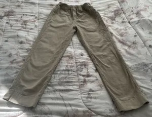 Corduroy Beige Ivory Bootcut Pants, one size thumbnail 11