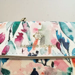Nanette Lepore Wallet Floral Watercolor Keychain Mini Card Holder Romantic Fairy thumbnail 5
