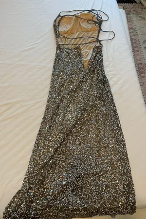 Sherri Hill Gold Prom Dress thumbnail 6