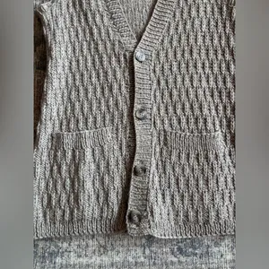 Sleeveless VTG Knit Button Front Sweater Cardigan thumbnail 2