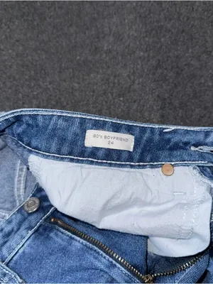 Pacsun Jeans 90s Boyfriend Straight 24 Medium Blue Denim Cargo Utility Workwear thumbnail 7