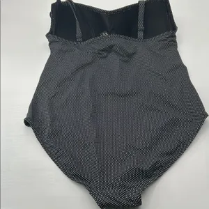Elegant Black and White Polka Dot Women's One Piece Swimsuit thumbnail 8