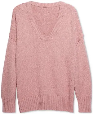 Free People Brookside Tunic Sweater Pink Small thumbnail 2