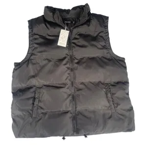 Automet Women's Cropped Puffer Vest Size XL Black Full Zip Pockets thumbnail 1