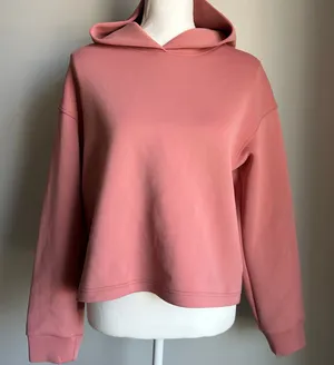 Uniqlo Pink Neoprene Bubble Sweatshirt Hoodie Size Small thumbnail 1