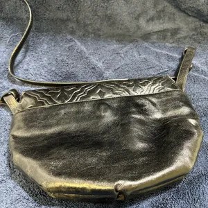 Hobo International Black Tooled Leather Handbag. thumbnail 2