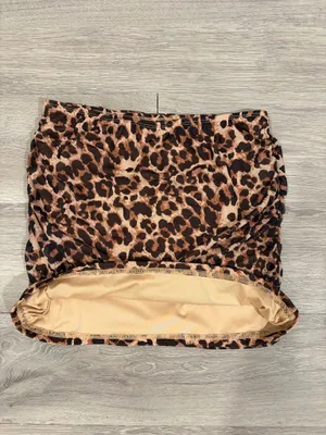 Amazon Leopard Print Ruched Mini Skirt thumbnail 4