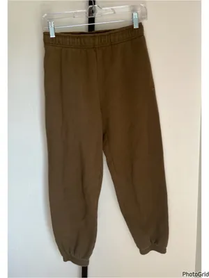 Aritzia TNA Sweatfleece Cozy Fleece Mega Fit Olive Green Joggers XS thumbnail 2