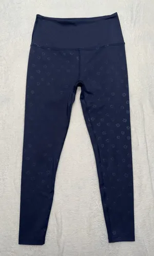 Beyond Yoga Navy Daisy Shimmer Leggings Compression Size Medium thumbnail 1