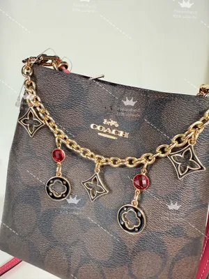 Coach C7269 Mini Town Bucket Bag In Signature Canvas Brown Strawberry Crossbody thumbnail 6
