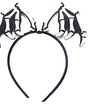 NWT Glittery Skeleton Hands‎ Headband Black thumbnail 1
