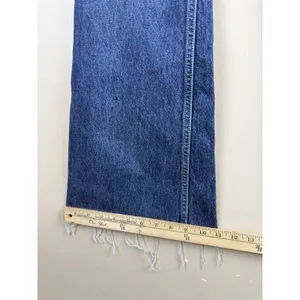 Zara Jeans Womens Blue Size 6 Denim Flare High Rise Raw Hem Medium Wash thumbnail 11