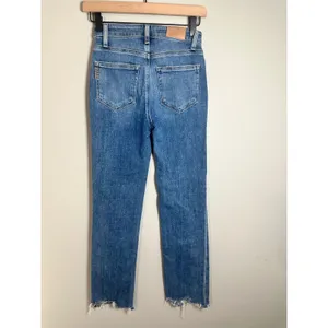 Paige Cindy High‎ Rise Straight Leg Jeans Mel Destroyed Raw Hem 24 thumbnail 6