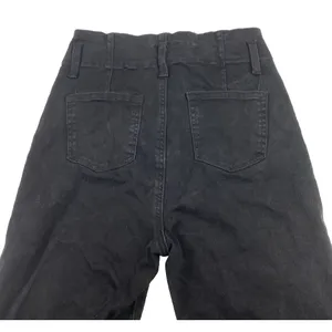 VICI Los Angeles Ultra High Waist Flare Leg Frayed Hem Black‎ Jeans Size Large thumbnail 7