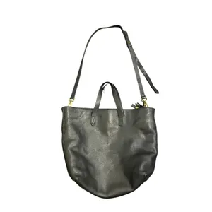 Madewell Zip Top Black Leather Tote Bag Carryall Adjustable Crossbody Minimalist thumbnail 2