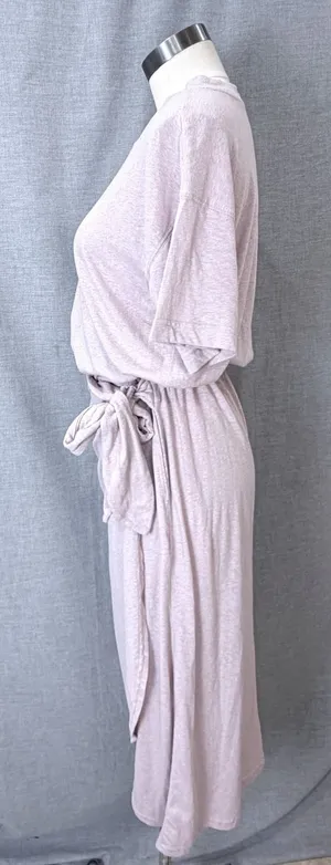 Free People Beach Leila Midi Dress Light Purple Short Sleeve Faux Wrap XS thumbnail 1
