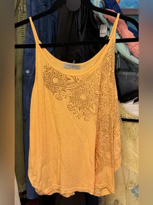 NWT Free People Ragabond Heirloom Tank - Sunburst Combo peach - Small thumbnail 8