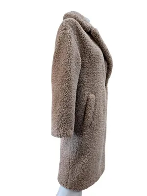 Cozy Chic Plush Teddy Fleece Mid Length Clean Girl Oversized One Button Coat Sm thumbnail 8