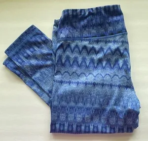 90 Degree by Reflex blue dye print ankle athletic leggings, size XL thumbnail 1