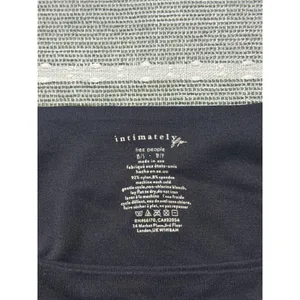 Free People Intimately Square Seamless Long Sleeve Top Black XS/S Built-in Bra thumbnail 6