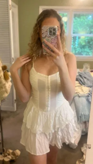 Sky to Moon BRAND NEW white mini dress thumbnail 3