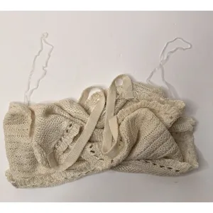 No Boundaries Sweater‎ Tank Top Cropped Women Size XL Cream Boho Indie Peasant thumbnail 8
