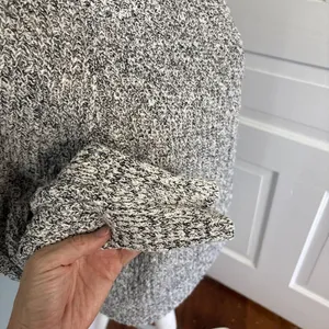 Free People Womens Pullover Sweater Gray Black Marled Scoop‎ Neck Small thumbnail 2