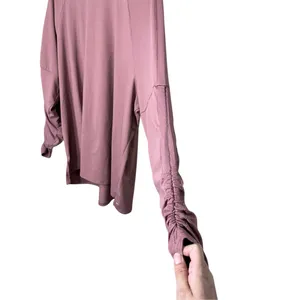 Fabletics Mauve‎ Pink Cinched Arm Long Sleeve Top Size 2X thumbnail 6