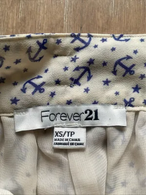 Forever21 Nautical Anchor Flutter Shorts XS thumbnail 2