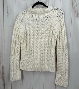 J. Crew Women’s Medium Cotton Acrylic Cream Sweater Gilmore Girls Alternative thumbnail 1
