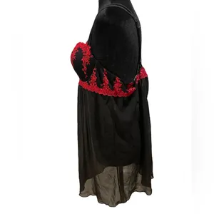 Madison Intimates Victorian Goth Witchy Floral Lace Bustier Lingerie Slip Dress thumbnail 5