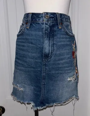 Abercrombie & Fitch Embroidered Skirt thumbnail 1