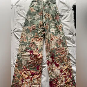 Floral Flowy Pants Green thumbnail 5