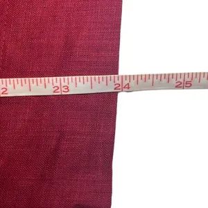 Rena Rowan Vintage Burgundy 100%‎ Linen Ladder Crochet Button Down Blouse Sz 14 thumbnail 8