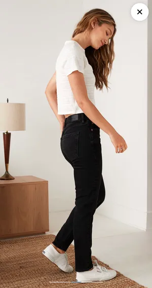 90s Straight Jean Black Size 0 Long thumbnail 3