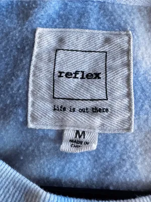 Reflex Light Blue and White Tie-Dye Crewneck Sweater thumbnail 3
