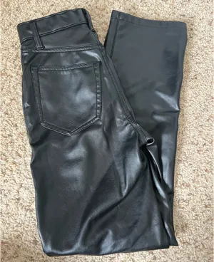 Abercrombie 90s Straight Leather Pants thumbnail 5