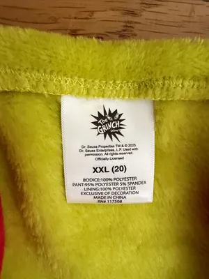 NWT - XXL (20) - Grinch Plaid Knit Pajama Set - Lime & Red thumbnail 7