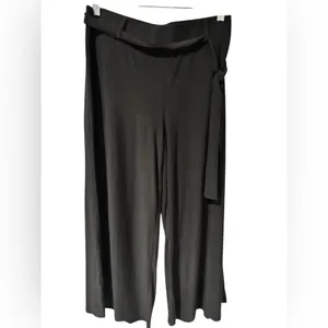 Jules & Leopold Classic Black Wide-Leg Below the Knee Pants Size M thumbnail 6