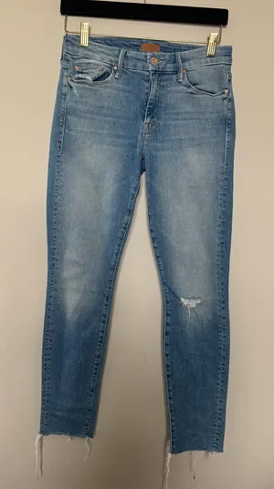 MOTHER Light Blue Skinny Jeans thumbnail 1