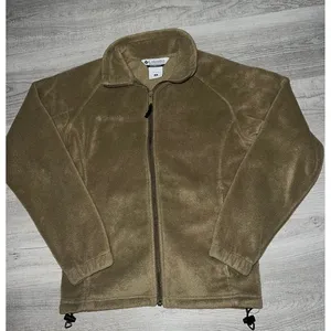 Columbia Women’s light Brown Fleece Full Zip Up Sweater Jacket Sweatshirt Size S thumbnail 1