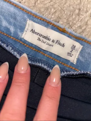 Abercrombie & Fitch Light Wash Denim Maternity Shorts thumbnail 4