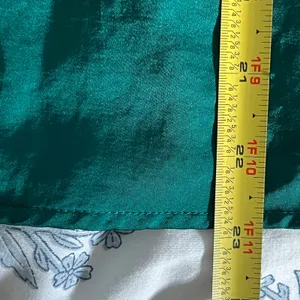 Loft Green Puff Sleeve Tie Neck Cotton Modal Blouse Womens‎ Medium thumbnail 7